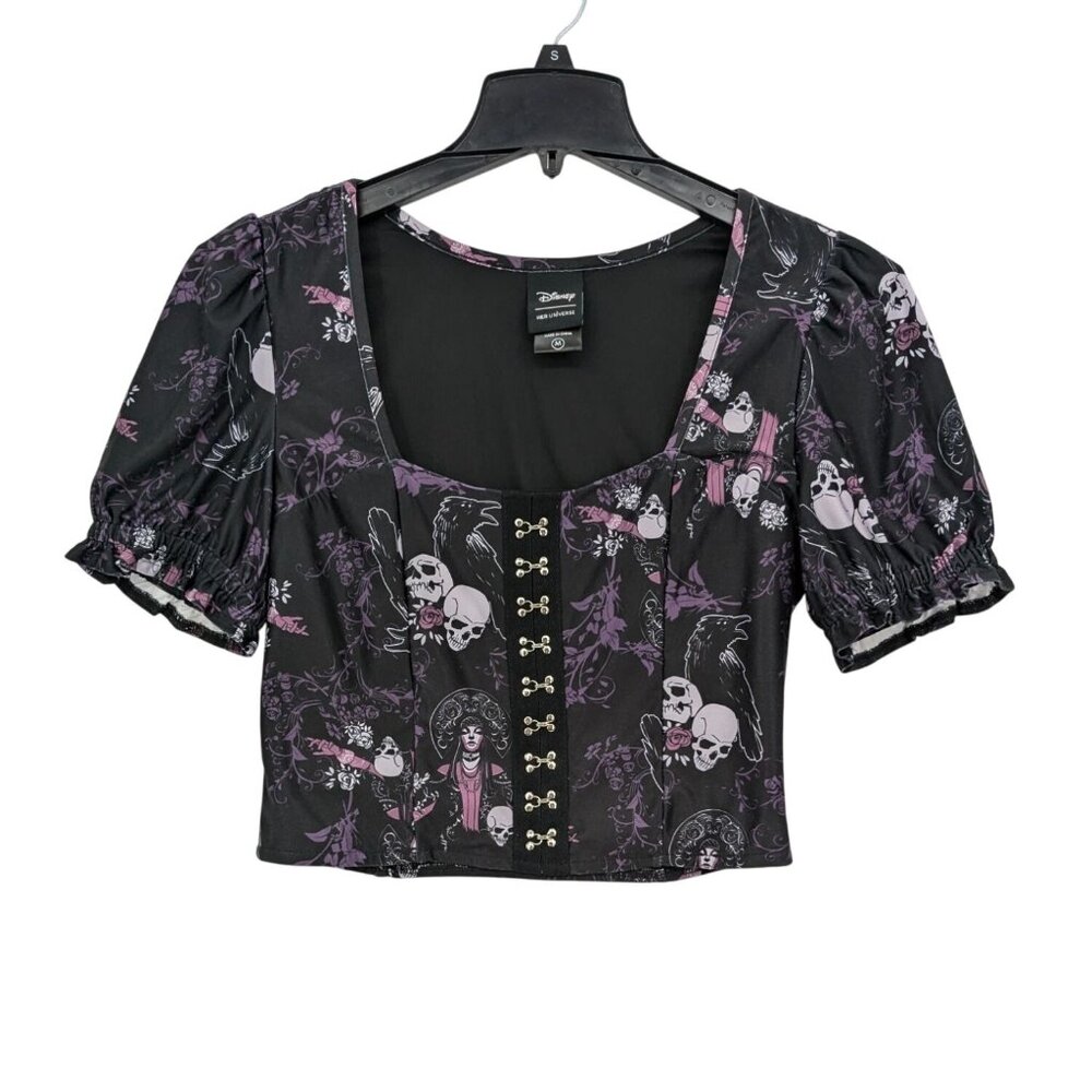 Disney Haunted Mansion Gothic Corset Crop Top Madame Leota Whimsigoth Y2K Size M